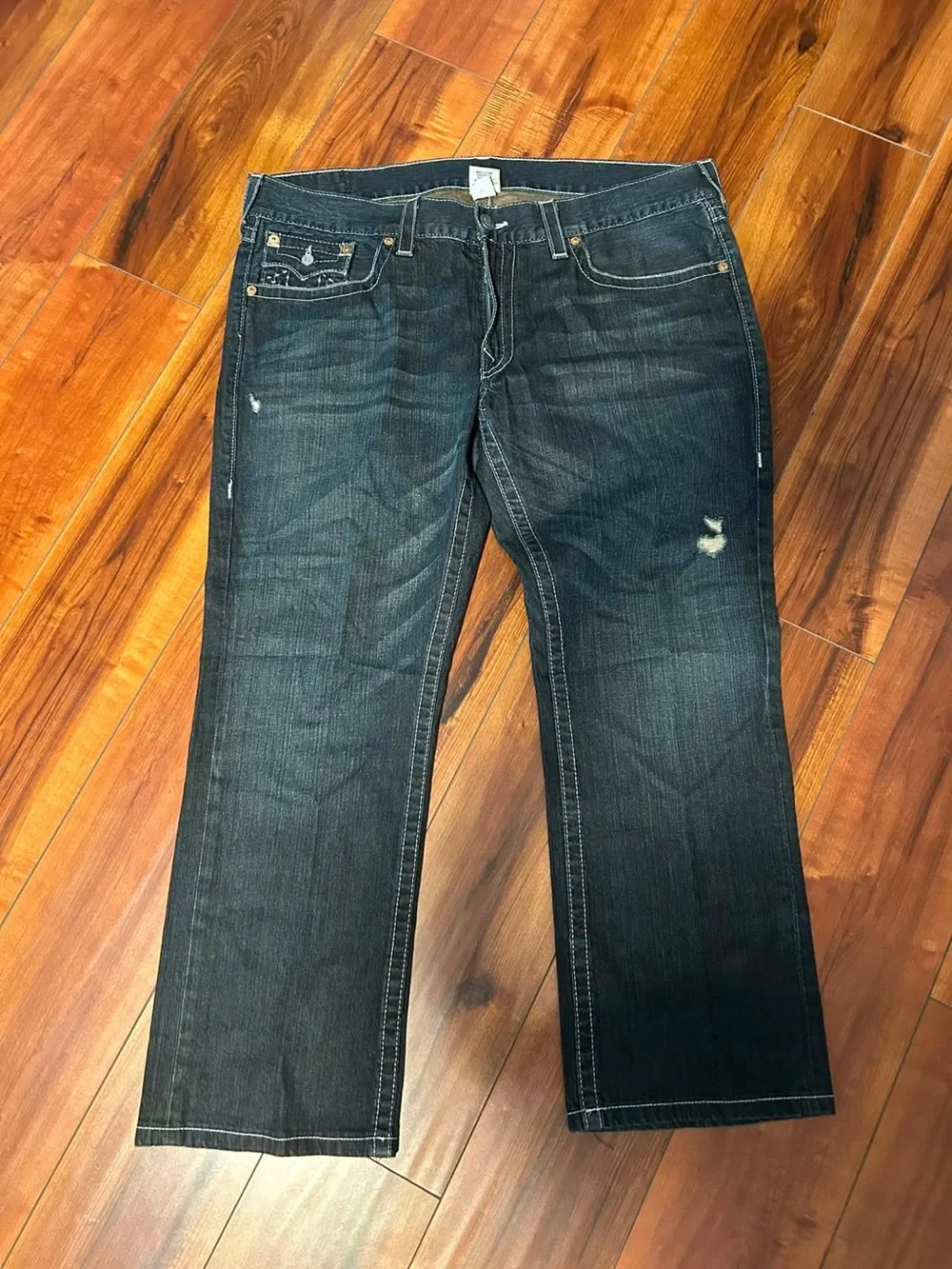 True religion dark wash straight leg